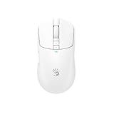 Bloody R72 Ultra Wireless Gaming Mouse 20000 CPI Optical Sensor 1ms Low Latency Dual Mode USB and Wireless - White
