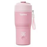 Tastee Heated Coffee Mug – 12oz Portable Travel Mug with 1℉ Precise Temperature Control, 8-Hour Heat Retention, 30W Fast Charging, Leak-Proof, Wide Mouth, Gift-Ready for Office, Home & Outdoor(Pink)