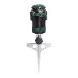 Orbit H2O-Six Gear-Drive Sprinkler on Metal T-Spike - Customizable Lawn Watering Coverage - Multi-Pattern Rotating Head with Adjustable Spray Range - Durable Outdoor Yard Irrigation Sprinkler - 58573