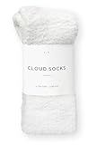 Unboxme Cloud Fuzzy Socks, Unisex Warm Cozy Sleep & Bed Slipper Socks, One Size Fits Most (US 6-12), Gift-Ready, 100% Polyester, White