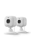 Blink Mini 2K+ (newest model) – Plug-in Home & Pet Indoor Security Camera with 2K video resolution, night vision, enhanced audio, motion detection – 2 cameras (White)