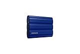 SAMSUNG T7 Shield 2TB Portable SSD, USB 3.2 Gen2, Rugged, IP65 Rated, for Photographers, Content Creators and Gaming, External Solid State Drive (MU-PE2T0R/AM, 2022), Blue