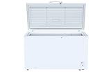 Gshop 14.2 Cu Ft Large Deep Chest Freezer with 2 Removable Basket & 8 Level Adjustable Temperature(-12°F to 10.2°F), Quiet Commercial with Lock, Top Door Energy Saving, White