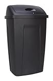 GGlzxfnc 13 Gallon Trash Can, Plastic Swing Top Kitchen Garbage Trash Can, Black