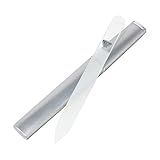 Bona Fide Beauty Czech Glass Nail Files for Natural Nails (Clear) - 1Pc Crystal Nail Filer, Nano Glass File with Case Handcrafted in The Czech Republic