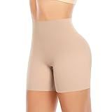 Werena Seamless Shaping Boyshorts Panties for Women Tummy Control Shapewear Under Dress Slip Shorts Underwear (Long Beige-3,XL)