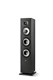 Polk Monitor XT60 Tower Speaker - Hi-Res Audio Certified, Dolby Atmos, DTS:X & Auro 3D Compatible, 1" Tweeter, 6.5" Dynamically Balanced Woofer, (2) 6.5" Passive Radiators (Single, Midnight Black)