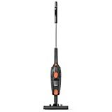 Candy Corded Stick Vacuum Cleaner, Powerful Suction Handheld Vacuum with One-Click Dust Disposal, 3-in-1 Use for Hard Floor, Ceramic Tile, 0.8 Liters Capacity, Easy Clean
