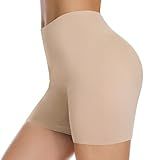 JOYSHAPER Slip Shorts for Under Dress Anti Chafing Underwear Under Dress Shorts Seamless Shapewear Shorts for Women #1 beige Medium