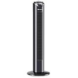 Comfort Zone 32-Inch Oscillating Tower Fan – Ultra-Slim Bladeless Design with 3 Speeds, 90° Wide Oscillation & Built-in Carry Handle – Quiet Portable Standing Fan for Bedroom, Home, or Office, Black