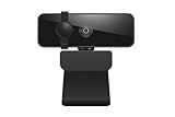 Lenovo HD 1080p Webcam (300 FHD)- Black w/ 95° Wide Angle, 360° Rotation Pan & Tilt, Dual Microphones, Privacy Shutter
