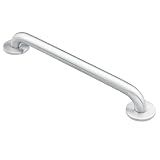 Moen Home Care Bathroom Safety 18 Inch Stainless Steel Handicap Grab Bar for Bathtub and Shower, Elderly Assistance Product with Concealed Screws, Polished Brass, 8718