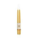 Big Dipper Wax Works 100% Beeswax Taper Candles, 12 in, 2 Pack, Natural