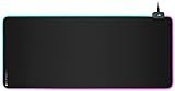 Corsair MM700 RGB Extended Cloth Gaming Mouse Pad - 36.6" x 15.8" - 360° RGB Lighting - Two USB Port Hub - Thick Rubber - Black