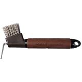 Horze Maddox Leather Handle Hoof Pick - Dark Brown - One Size