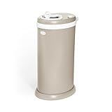 Ubbi Stainless Steel Diaper Pail, Odor Locking, No Special Bag Required, Award-Winning, Registry Must-Have, Taupe