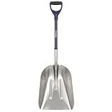 Nohovu Aluminum Snow Shovel - Large Capacity Driveway Snow Removal Tool, Fiberglass D-Handle, 45 Inch Blade