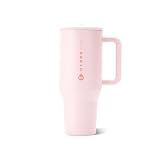 HydroJug Traveler 40oz, Insulated Tumbler with Handle & Straw, Pink Sand
