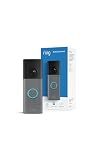 Ring Battery Doorbell (newest model) — Retinal 2K with wide-angle video, up to 6x Enhanced Zoom, Two-Way Talk, and Built-In Battery, Speckled Gray