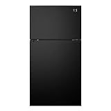 Kenmore 33 in. 20.5 cu. ft. Capacity Refrigerator/Freezer Full-Width Adjustable Glass Shelving, Humidity Control Crispers, Black