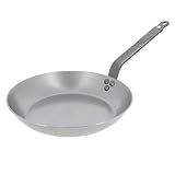 de Buyer MINERAL B Carbon Steel Fry Pan - 8” Diameter, 5.5” Cooking Surface - Ideal for Searing, Sauteing & Reheating - Naturally Non-Stick Finish - Made in France