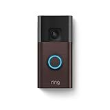 Ring Battery Doorbell (newest model), Home or business security with Head-to-Toe video, Live View with Two-Way Talk, and Motion Detection & Alerts, Venetian Bronze