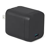 Amazon Basics Fast Charging USB C Nano GaN Wall Charger, 65W 1-Port PD 3.1 for Laptops Tablets Phones, Black