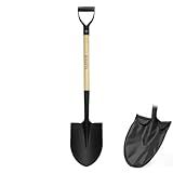 KOLEIYA 41 Inch Round Point Shovel for Digging,Heavy Duty Garden Shovel with D-Handle,Wooden Handle,Ideal for Gardening,Landscaping,Beach,and Snow Removal