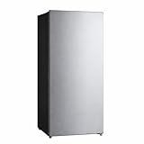 Modern Upright Freezer, Reversible Door Hinge, Removable Shelves - 7.1 Cu ft Capacity (Stainless Steel)