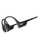 SHOKZ OpenRun Pro-Bone Conduction Headphones, Open-Ear Bluetooth Wireless Sport Headphones for Running and Workout, Sweat Resistant, Long Battery Life, Premium Deep Bass, Mic，with Hair Band, Black
