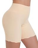 Blueinn Women's Slip Shorts to Under Dresses | Anti Chafing High-Waisted Underwear | Smooth Shorts for Skirts & Party Dresses NU-L Beige
