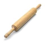 FARBERWARE Classic Wood Rolling Pin, 18-Inch Hardwood Dough Roller for Baking Pizza, Pies, Pastry and Cookies, Ergonomic Handles, Kitchen Essential