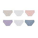 Hanes Women's Organic Cotton Panties Pack, ComfortSort Underwear, May Vary, Assorted Colors, 6-Pack Hipsters, 6