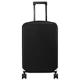 HYPER VENTURE Washable Luggage Cover - Fashion Suitcase Protector Fits 18-22 Inch Luggage (Black, S)