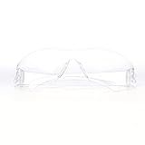 3M Safety Glasses, Virtua, 1 Pair, ANSI Z87, Clear Hard Coat Lens, Clear Frame, Economical Eyewear Protection, Lightweight, Wraparound Coverage, UVA, UVB, UVC