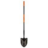 AgroPro Heavy Duty Shovel, 58 Inches, Black, High Carbon Steel, Fiberglass Handle, Modern Style