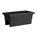 Root & Vessel Countryside Railing Planter Box, 24 Inch, Black