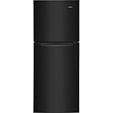 Frigidaire 10.1 Cu. Ft. Compact ADA Top Freezer Refrigerator in Black with Electronic Control Panel, Reversible Door Swing, ENERGY STAR