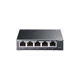 TP-Link 5 Port Gigabit Easy Managed Switch, VLAN, Auto Loop Prevention, IGMP Snooping, Fanless, Managed by Omada, Durable Metal w/ Shielded Ports(TL-SG205E)