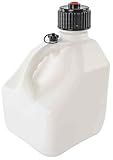 JEGS Square White Jug | 3-Gallon Capacity | Contoured Handle | Exterior Fluid Level Markings | Leak-Free Seal | Unbreakable Cap | Made In USA