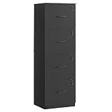 VASAGLE 4 Drawer File Cabinet with Locks, for A4, Letter Sized Documents