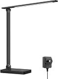 Lepro LED Desk Lamp for Home Office, 9.5W 750LM Touch Desk Light, Black