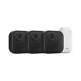 Blink Outdoor 4 (newest model) – Wireless smart security camera, two-year battery life, 1080p HD day and infrared night live view, two-way talk. Sync Module Core included – 3 camera system