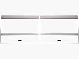 H2Pro 48x18 Glass Canopy 2 Piece Set for 75/90/110 Gallon Aquarium Fish Tank (22.08 x 16.57 x 0.16in)