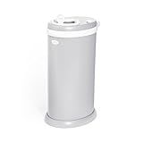 Ubbi Stainless Steel Diaper Pail, Odor Locking, No Special Bag Required, Award-Winning, Registry Must-Have, Gray