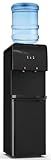 Tehanld Top Loading Water Cooler Dispenser Hot Cold & Cool Water Dispenser for 3 or 5 Gallon Bottles, Child Safety Lock, Simple Quite Design, Ideal for Home, Office, Living Room, Space Black