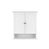 MCS 23x26 White Medicine Cabinet Organizer, Wall Mounted Bathroom Cabinet for Over-The-Toilet Storage, Bathroom Furniture & Restroom Organizer