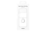 SAMSUNG Galaxy Z Flip4 Clear Cover with Ring, Protective Phone Case with Finger Loop, Handheld Design, US Version, Transparent