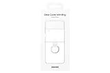 SAMSUNG Galaxy Z Flip4 Clear Cover with Ring, Protective Phone Case with Finger Loop, Handheld Design, US Version, Transparent