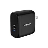 Amazon Basics 65W One-Port GaN USB-C Wall Charger with Power Delivery PD 3.0, Foldable Plug, Portable, Fast Charging for Laptops, Tablets & Phones, Black